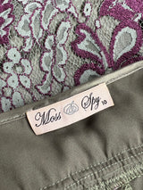 Moss & Spy Sage Lace Overlay Strappy Dress - AU10