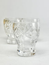 Set 4 Vintage Cut Crystal Shot Glasses