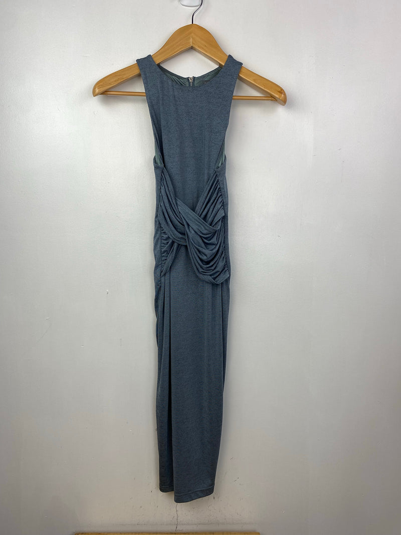 Sheike Grey Wrap Detail Bodycon Dress - AU 6