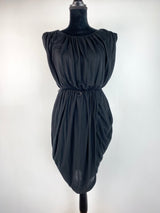 Thurley Black Jersey Drape Dress - AU 6