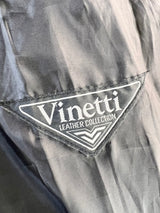 Vintage 80s Vinetti Grey Leather Jacket - M