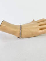 Vintage 1980s Braided Silver Bracelet