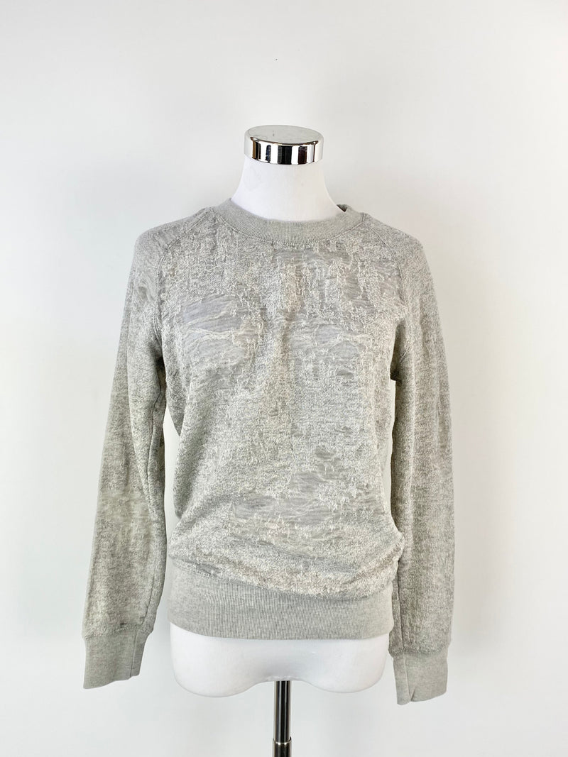 Iro Jeans Grey 'Nona' Distressed Sweater - AU8
