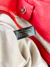 Oroton Large Red Monogram Bag