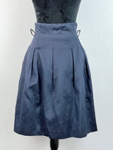 Jil Sander Blue Pinstripe Silk Skirt - AU 10