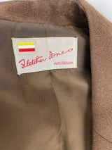 Vintage Fletcher Jones Chocolate Brown Wool Blazer - AU 8