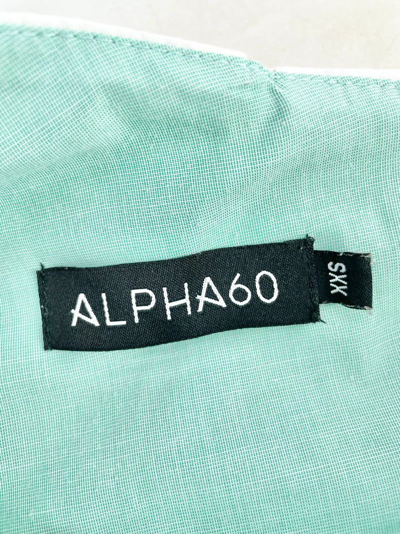 Alpha60 Mint Green Single Shoulder Crop Top - XXS