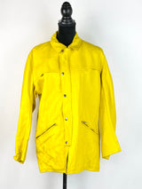 Stagg Vintage Lemon Yellow Leather Jacket - XL