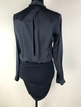 The Kooples Sport Midnight Blue Ruched Skirt Mini Dress - AU6