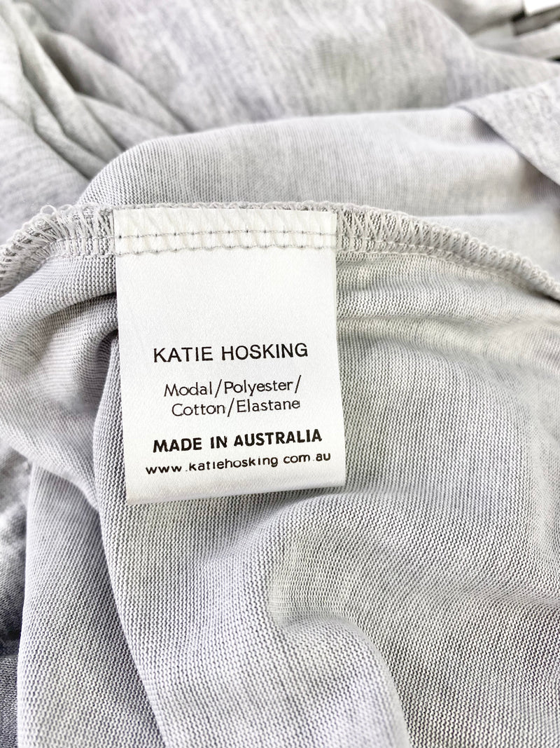 Katie Hosking Soft Grey Tie Dress - AU14/16