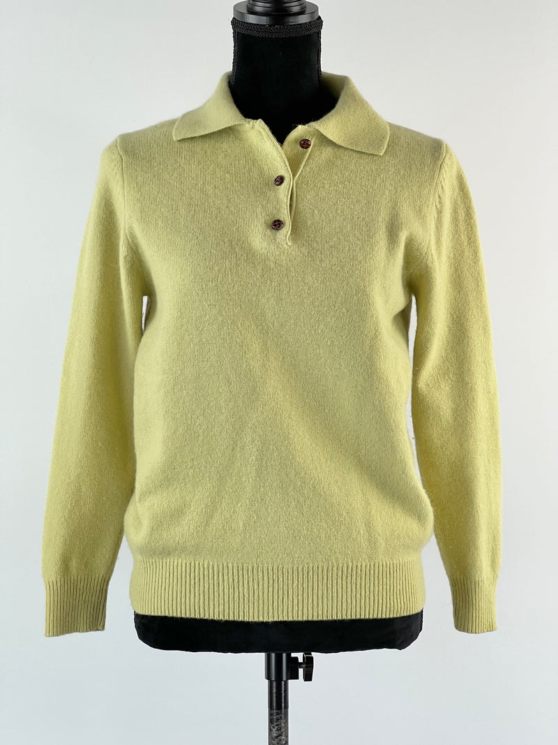 Pistachio Wool Angora Knit Sweater - AU8-10