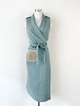 Revoque Misty Blue Wrap Dress - AU8