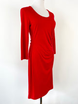 Calvin Klein Red Side Frill Dress - AU4