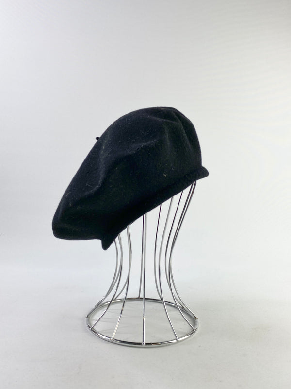 Vintage 60s Kangol Black MaryQuant Beret
