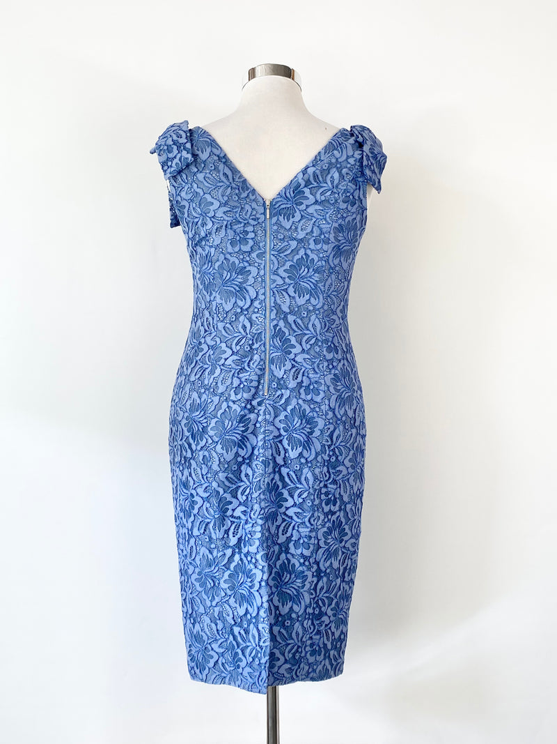 Rodeo Show Cornflower Blue Lace Midi Dress NWT - AU14