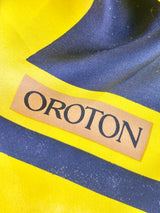 Oroton Hand-Rolled Yellow Silk Scarf