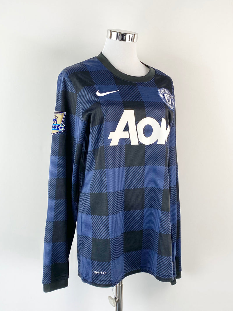 Manchester United Blue Plaid Long Sleeve 'Mehmeti 16' Top - S