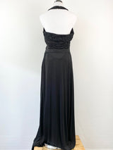 Monsoon Black Cross Segment Lace Embellished Maxi Dress NWT - AU14
