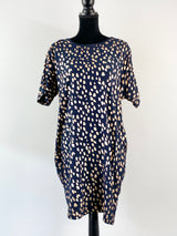 Elk Blue & Gold Patterned Dress - AU10