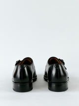 T. M Lewin Black 'Churchill' Monk Strap Shoes - Men's 7.5F