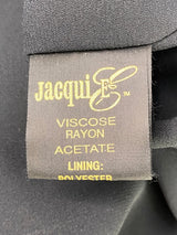 90s Jacqui E  Black Slip Dress & Sheer Beaded Top - AU14