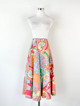 Oilily Peach & Blue Patterned Skirt - AU8