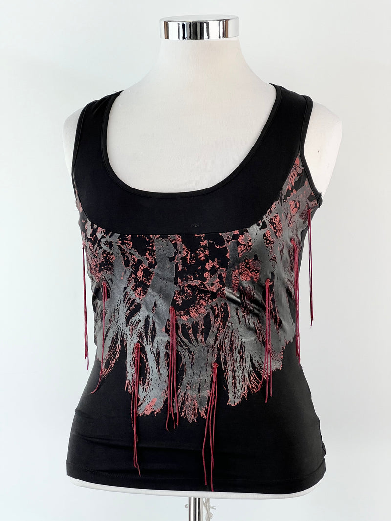 Vintage JPG Jean's Paul Gaultier Black Cotton Tank - AU10-12
