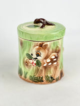 50s Japanese Ceramic Fawn Novelty Cookie Jar