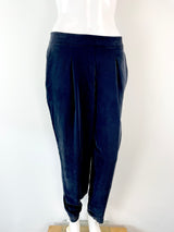 Kit & Ace Navy Blue Stretch Silk Trouser - AU6