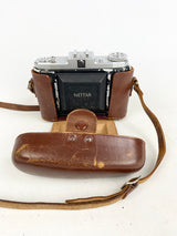 Vintage Nettar Zeiss Ikon Bellows Folding Camera 75mm With Leather Case