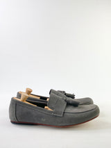Yaly Custom Grey Suede Loafers - 9