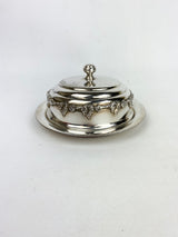 Serano Silverplated Grapevine Embossed Butter Dish
