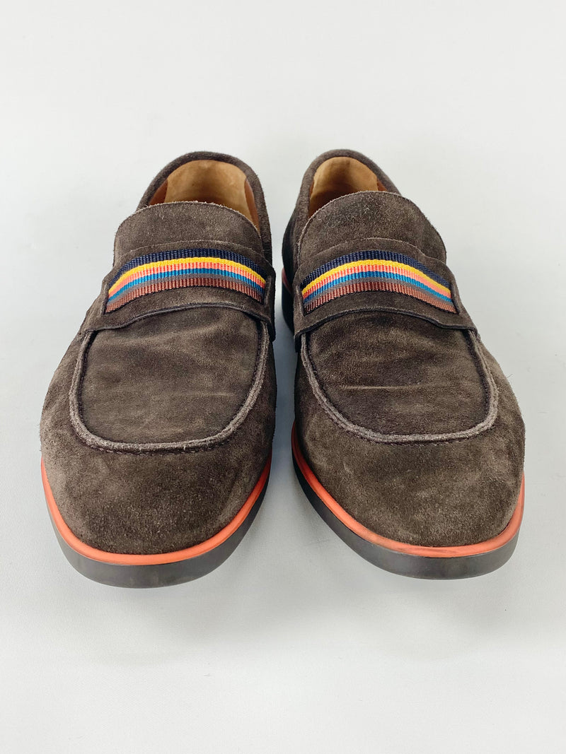 Paul Smith Chocolate Suede Loafers - US11