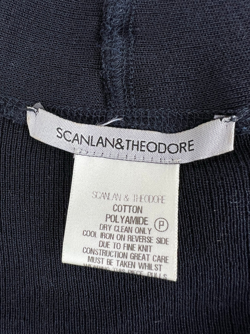 Scanlan Theodore Inky Blue Longline Knit Cardigan - AU6-10