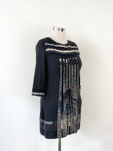 Didier Parakian Black Wool Embellished Top - AU12