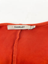 Thurley Burnt Orange V-Neck Midi Shift Dress - AU6