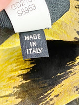 Gianfranco Ferre Black, Cream & Yellow Sheer Silk Negligee - AU12/14