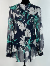 ERDEM Alexia Ruffled Floral-print Silk-chiffon Blouse - AU12-14