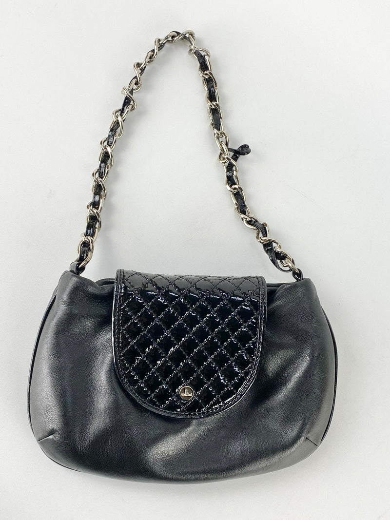 Cellini Small Black Leather Bag