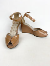 Marc by Marc Jacob's Fawn Patent Leather Wedges - EU 37.5