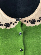 Shamrock Green Pinup Style Knit Cardigan - AU12