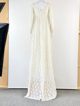 Vintage 50s Venetian Lace Wedding Dress - AU6