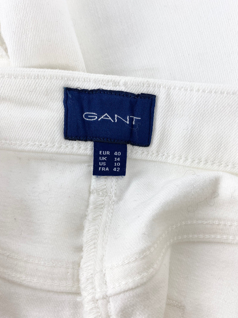 Gant White Denim Pencil Skirt - AU12/14