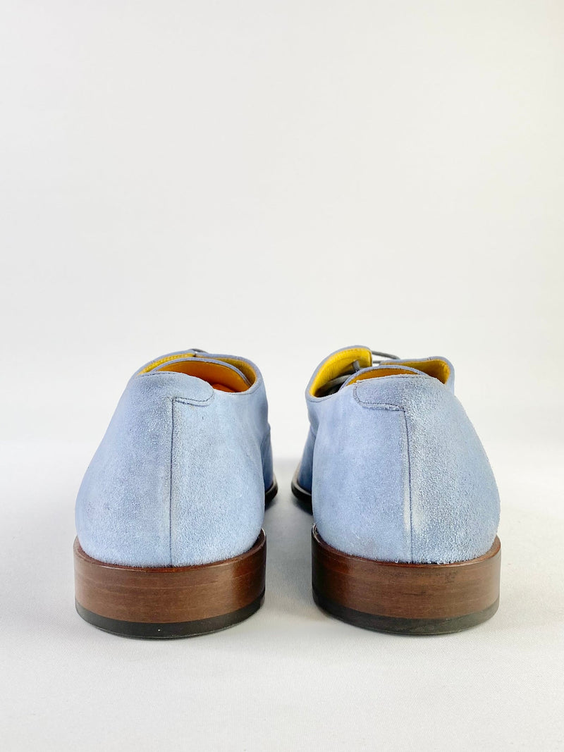Undandy Blue Suede Derby Shoes - EU47