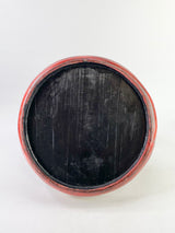 Antique Chinese Lacquered Wood Hand Painted Handled Serving Tray