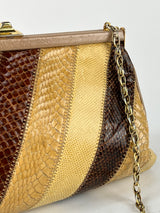 Vintage Jane Shilton Cream Snakeskin Bag