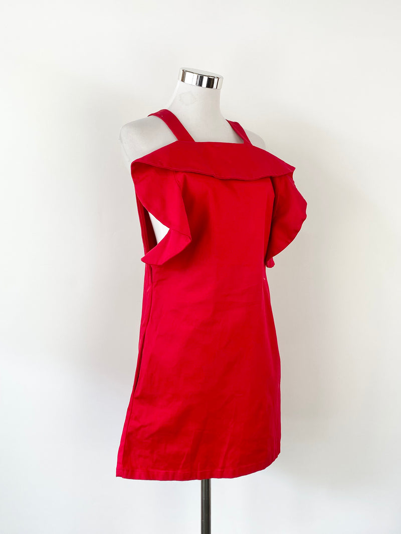 Toit Volant Crimson Apron Dress - AU6/8