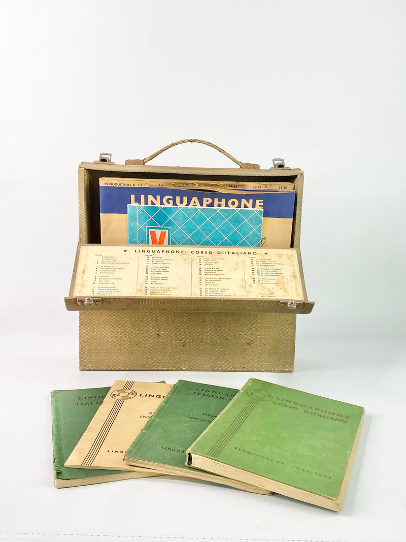 Vintage Linguaphone: Coros D'Italiano Set