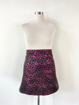 Purple & Black Lurex Mini Skirt - AU18