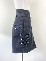 Isabel Marant Black Denim High Waisted Skirt - AU12